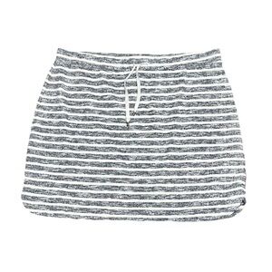 Kenji Terry Cloth Blue Striped Casual Knit Pull On Nautical Button Prep Skirt XL